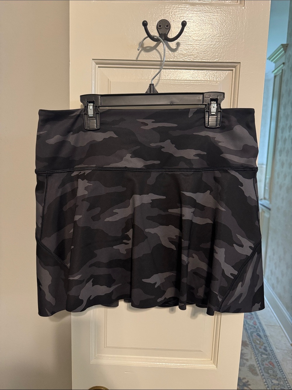Athleta Black & Gray Camo Skater Skirt